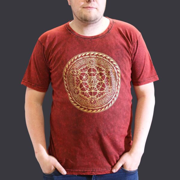 chakra maroon t-shirt