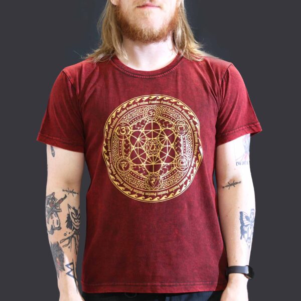 chakra maroon t-shirt