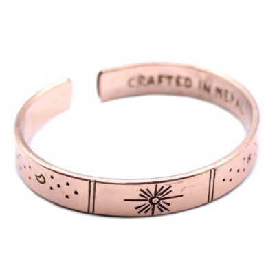 Copper Inspiration Bracelet - Sunrise, Galaxy, Stars, Earth
