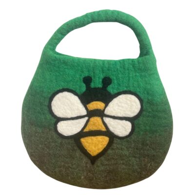 Bee Water Felted Bag - Garden Greens