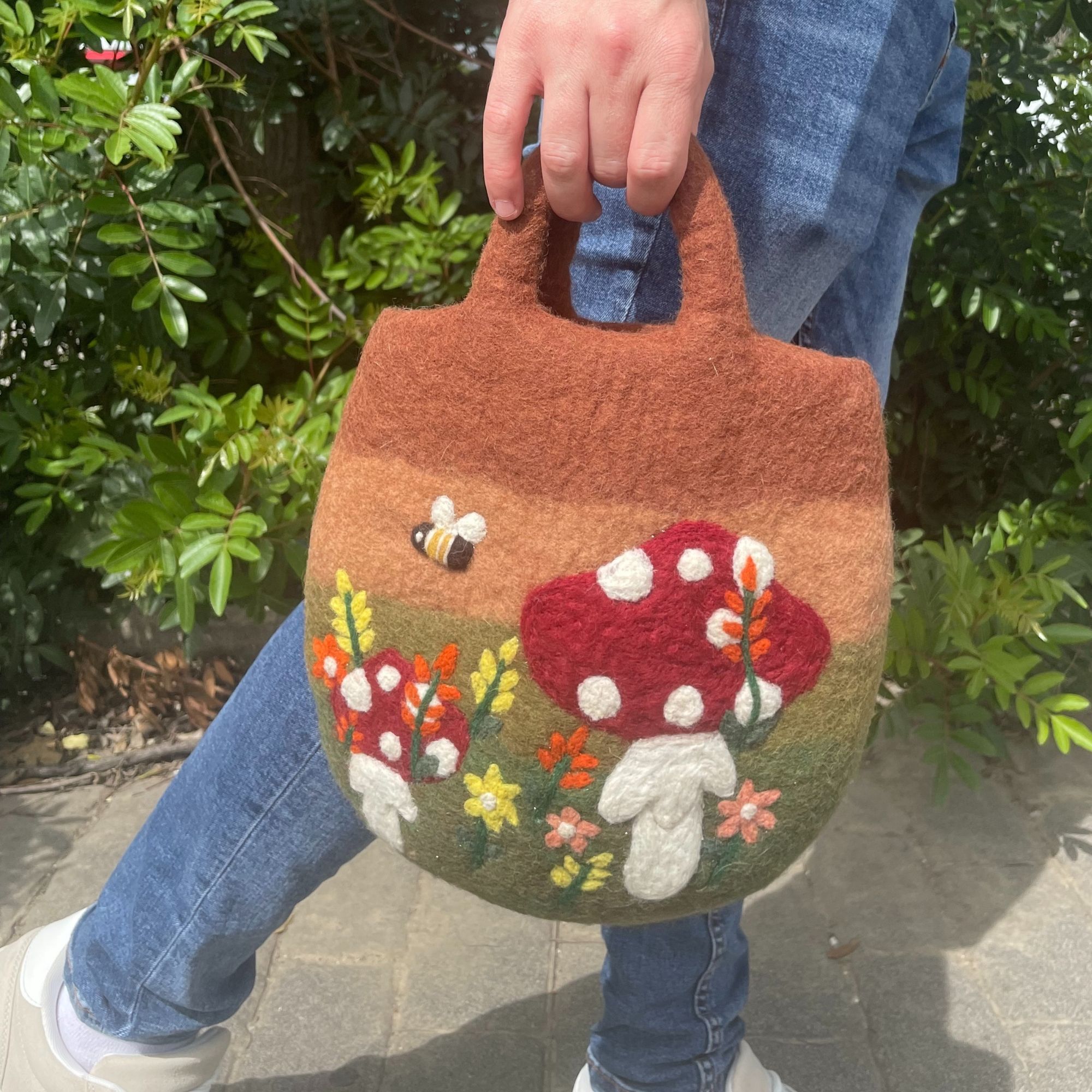 mushroom felt bag