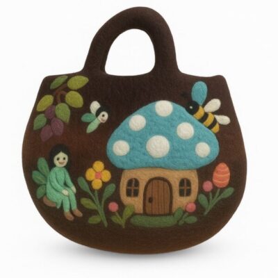 Fairy Garden Water Felted Bag
