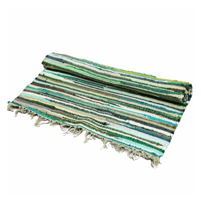 Natural Greens Premium Rag Rug - 150 x 90cm