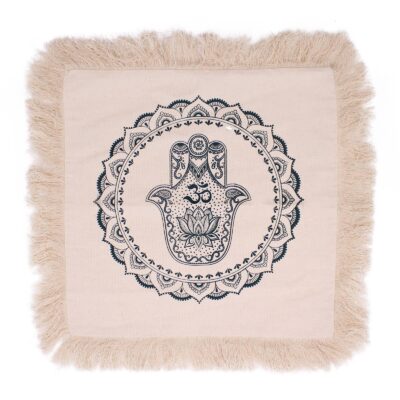 Hamsa Mandala Cushion Cover: Green - 45x45cm