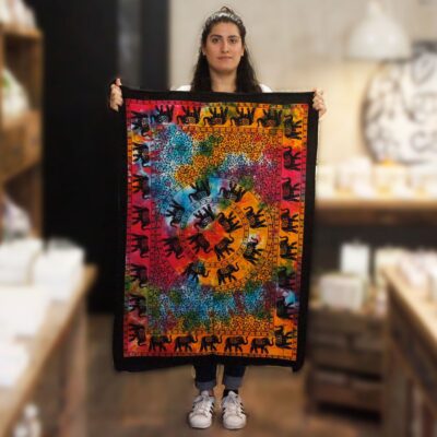 Elephant Mandala Cotton Wall Art