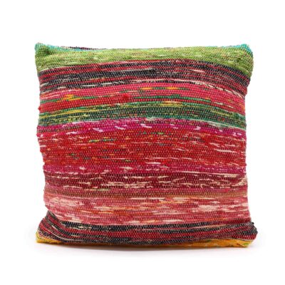 Rag Rug Cushion Cover - Multicoloured