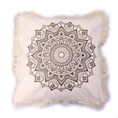 Lotus Mandala Cushion Cover: Bronze - 60x60cm