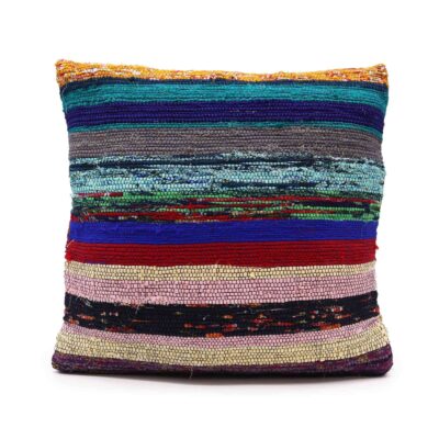 Rag Rug Cushion Cover - Charcoal Greys